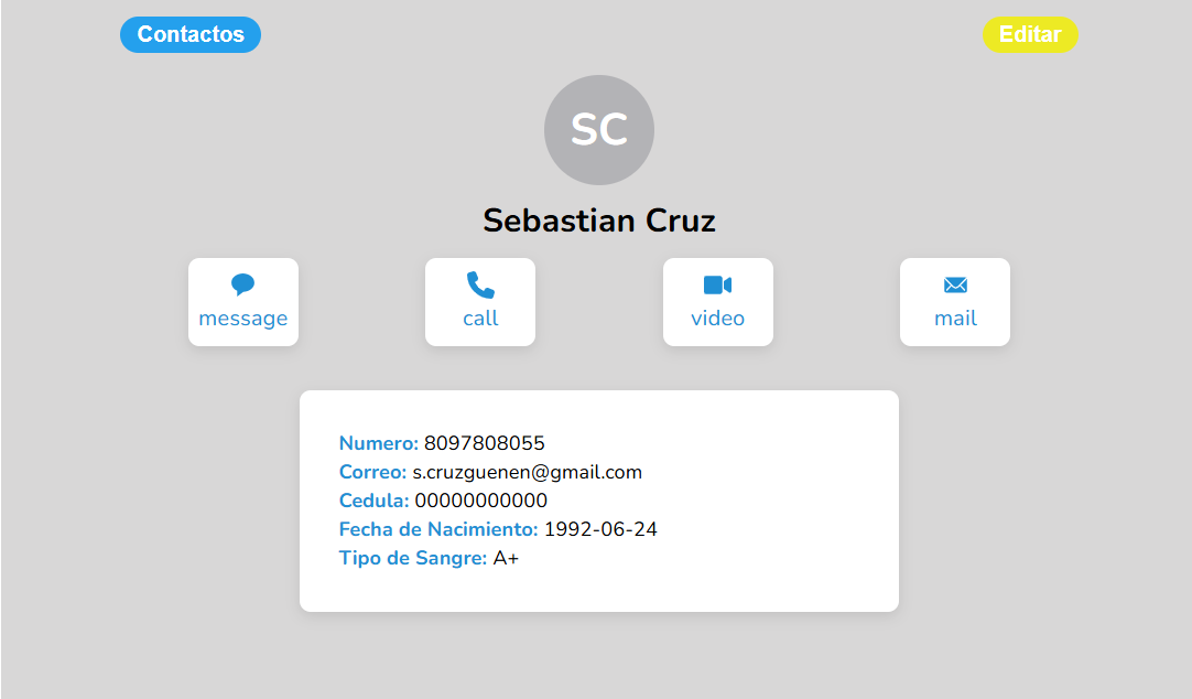 Contacts App Image