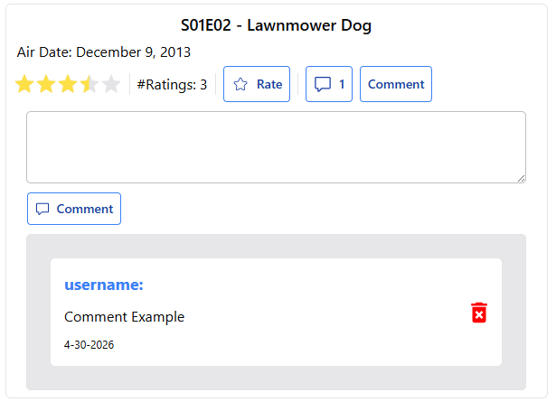 Rating & Comment App Image